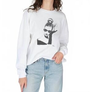 NEW CPRESS STUDIO extra dirty cozy sweatshirt in white